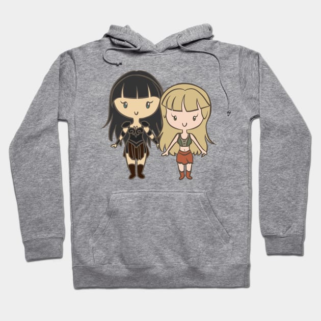 Xena & Gabrielle - Lil' CutiEs Hoodie by Ellador